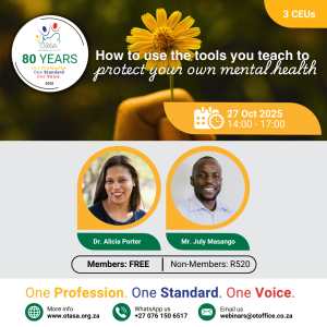 OTASA Webinar: How To Use The Tools You Teach To Protect Your Own Mental Health