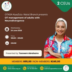 OTASA Webinar: OT management of adults with Neurodivergence