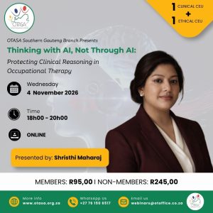 OTASA Southern Gauteng Branch Webinar: Thinking with AI, Not Through AI
